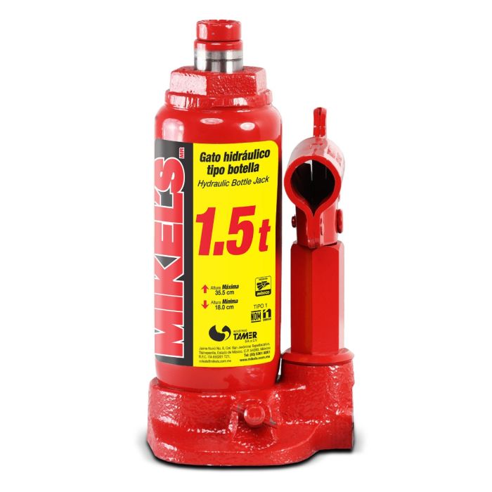 Gato hidráulico de botella con tornillo de extensión 1.5 toneladas Gato hidráulico de botella con tornillo de extensión 1.5 toneladas